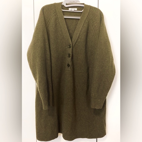 Madewell Olive Green Sweater Dress - Picture 3 of 7